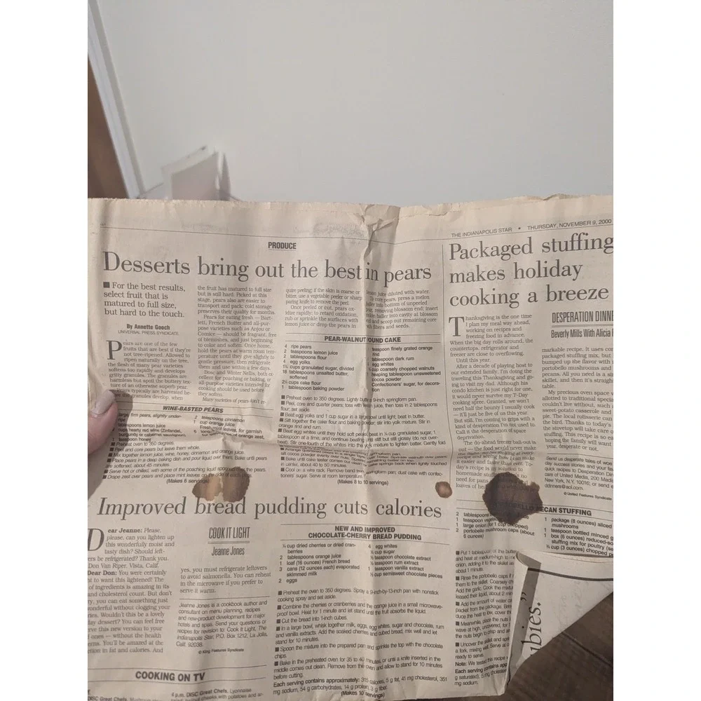 Vtg Plastic Recipe Box Index Card Collection Clippings‎ Typed Grandma's Kitchen